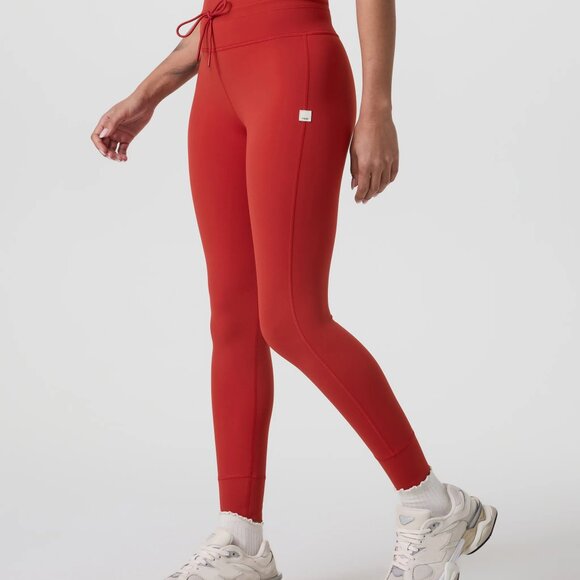 Vuori Pants - Vuori Daily Legging Joggers Drawcord Pink Salmon 7/8 High Waist SZ:S